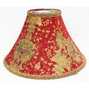 Tapestry Lampshade Red Gold Lg Bell Decorative Fancy Velvet Baroque Victorian